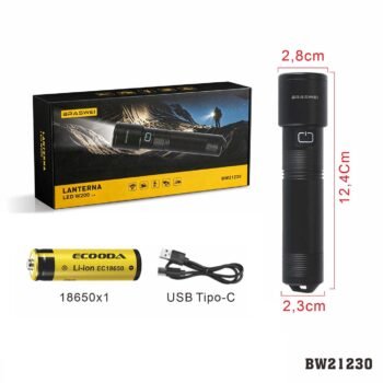 BW21230  Lanterna de LED W200 (Comprimento de Foco Ajustável: 13,5 cm)