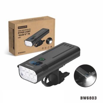BW6803  Farol Recarregável p/  bicicleta Hyper Light “8 led´s”