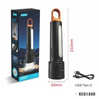 EC21225  Lanterna de LED W200   Comprimento de Foco Ajustável: 24,7 cm