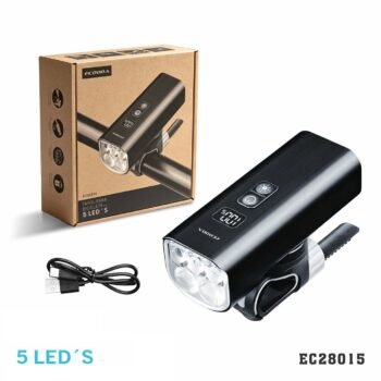 EC28015  Farol Recarregável p/  bicicleta “5 led´s XTE”