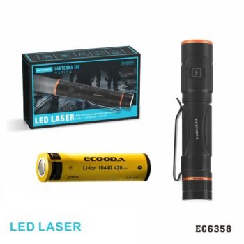 EC6358  LANTERNA "EDC" LED XPG  (RECARREGÁVEL) C/  PONTA MAGNÉTICA