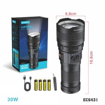 EC6431  Lanterna Recarregável “Led Laser 30W”