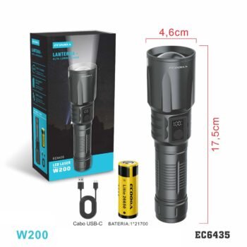 EC6435  Lanterna Recarregável ‘'Led W200"
