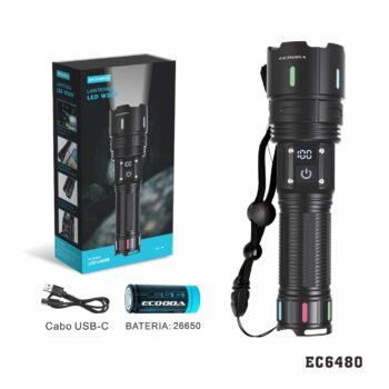 EC6480  Lanterna Led “Bateria 26650”