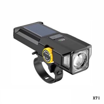 X71  Farol de Bicicleta “Placa Solar”  Recarregável