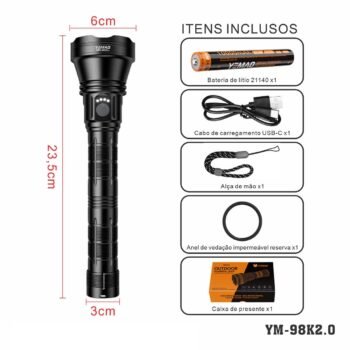 YM-98K2.0  Lanterna Recarregável