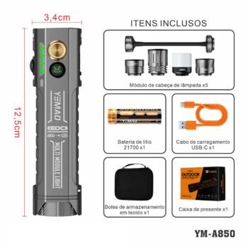 YM-A850  Lanterna Recarregável